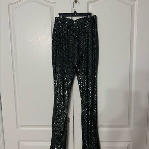Cable & Gauge Black Sequin Trousers